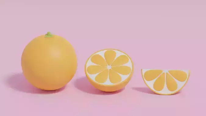  Cartoon Cute Fruit Orange
