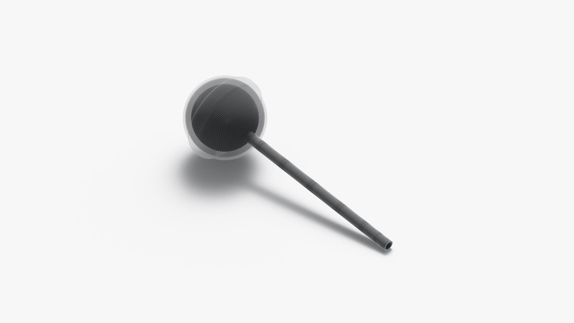 Lollipop orange on stick Low-poly 3D model_8