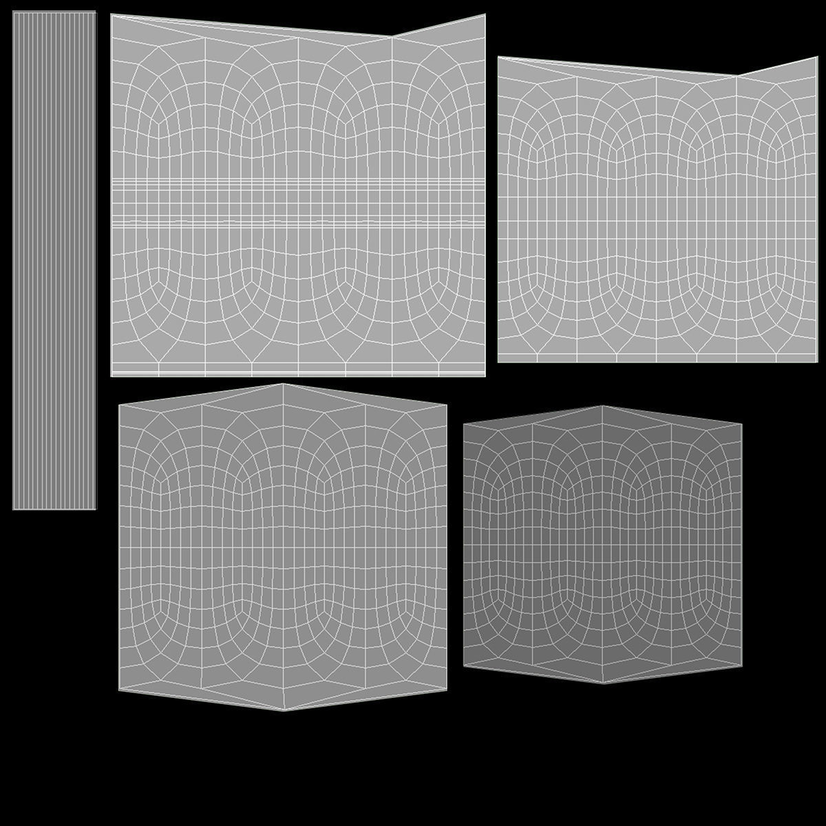 Lollipop orange on stick Low-poly 3D model_5