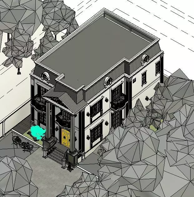 Classic House BIM Model 3D model