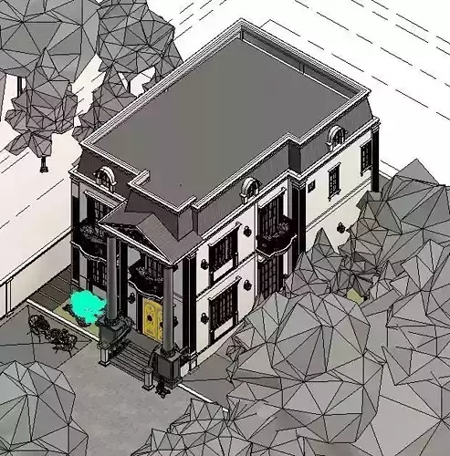 Classic House BIM Model 3D model