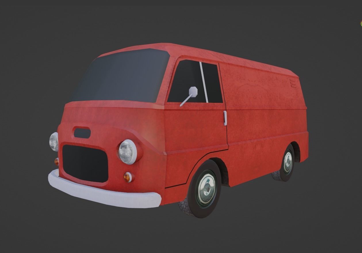 Fiat 1100 T Low-poly 3D model_12