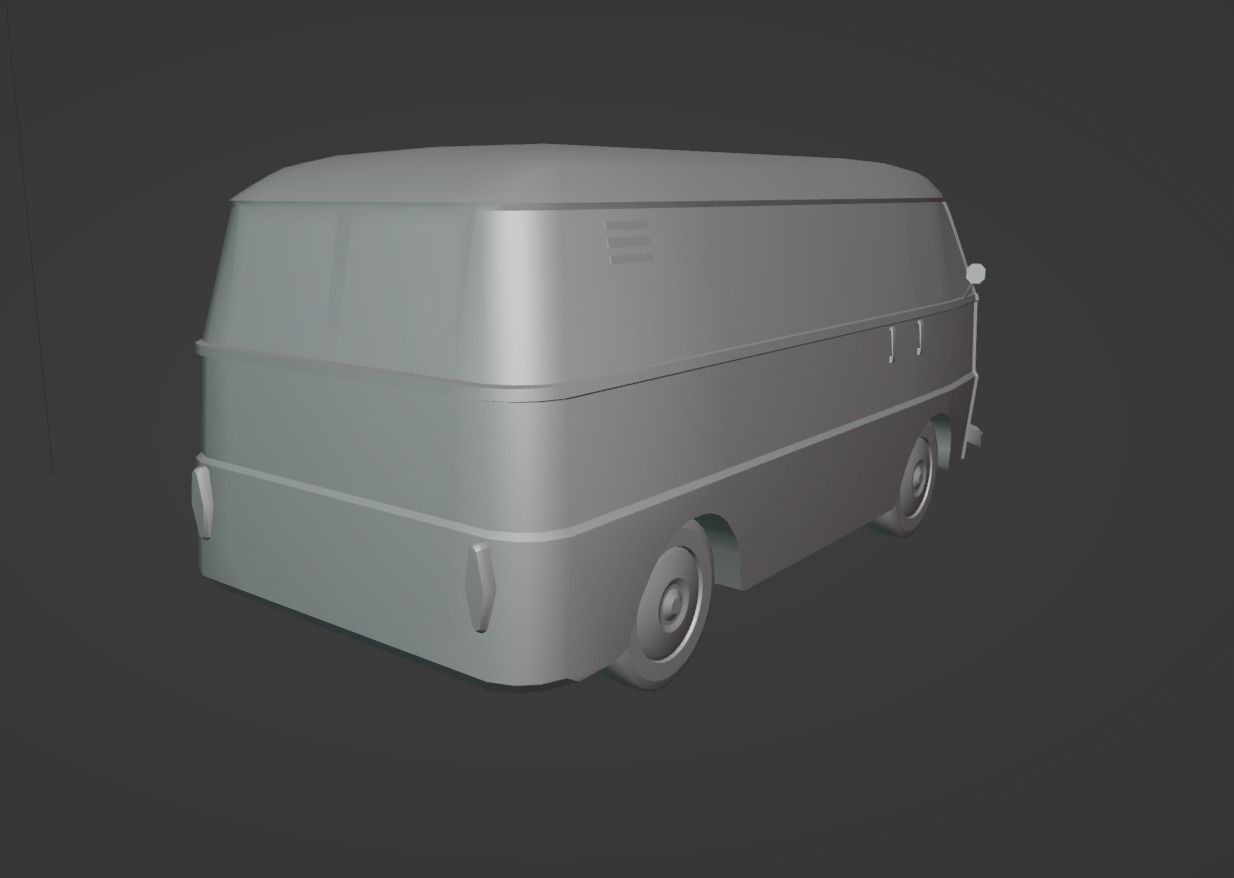 Fiat 1100 T Low-poly 3D model_10