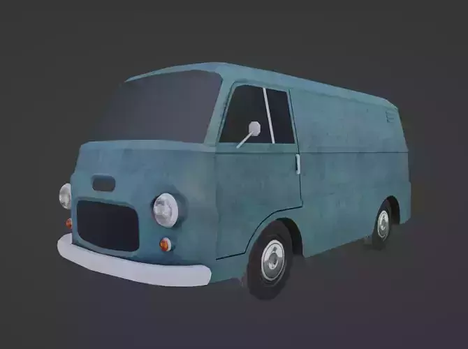 Fiat 1100 T Low-poly 3D model