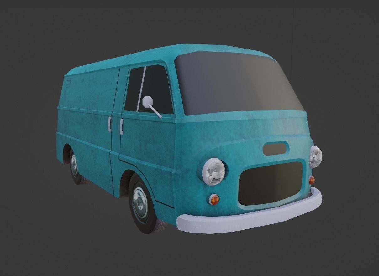 Fiat 1100 T Low-poly 3D model_14