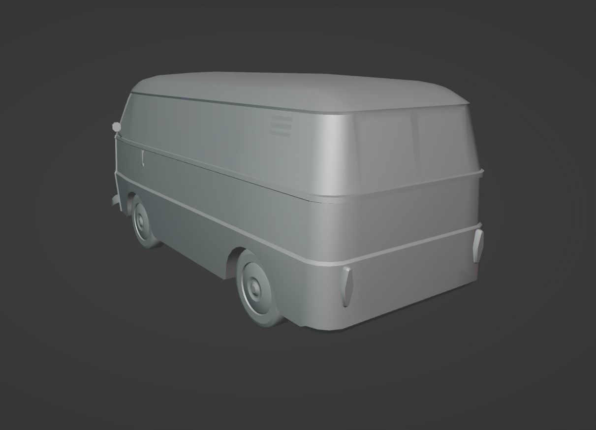 Fiat 1100 T Low-poly 3D model_7