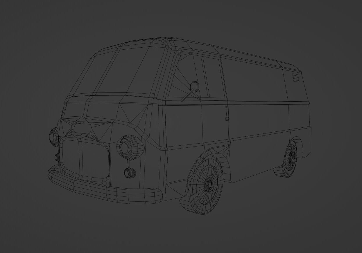 Fiat 1100 T Low-poly 3D model_4