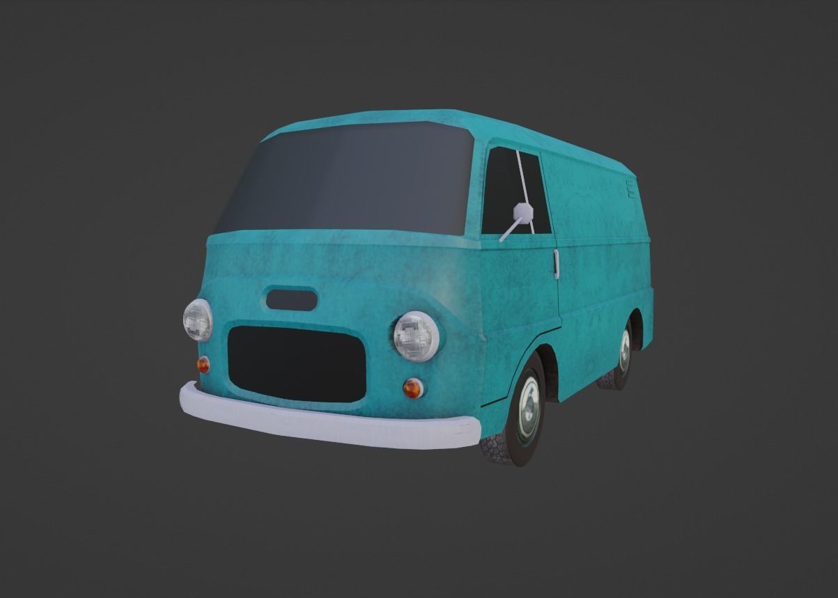 Fiat 1100 T Low-poly 3D model_15