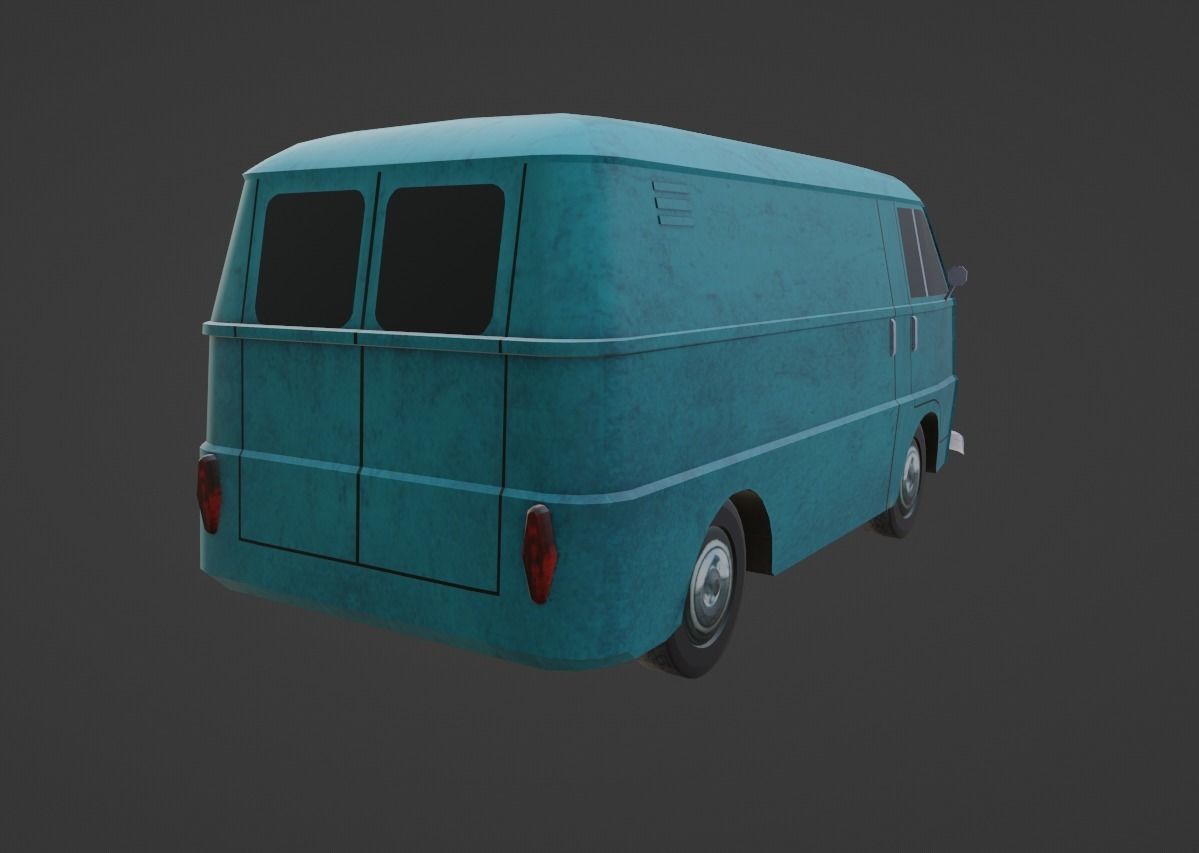 Fiat 1100 T Low-poly 3D model_8