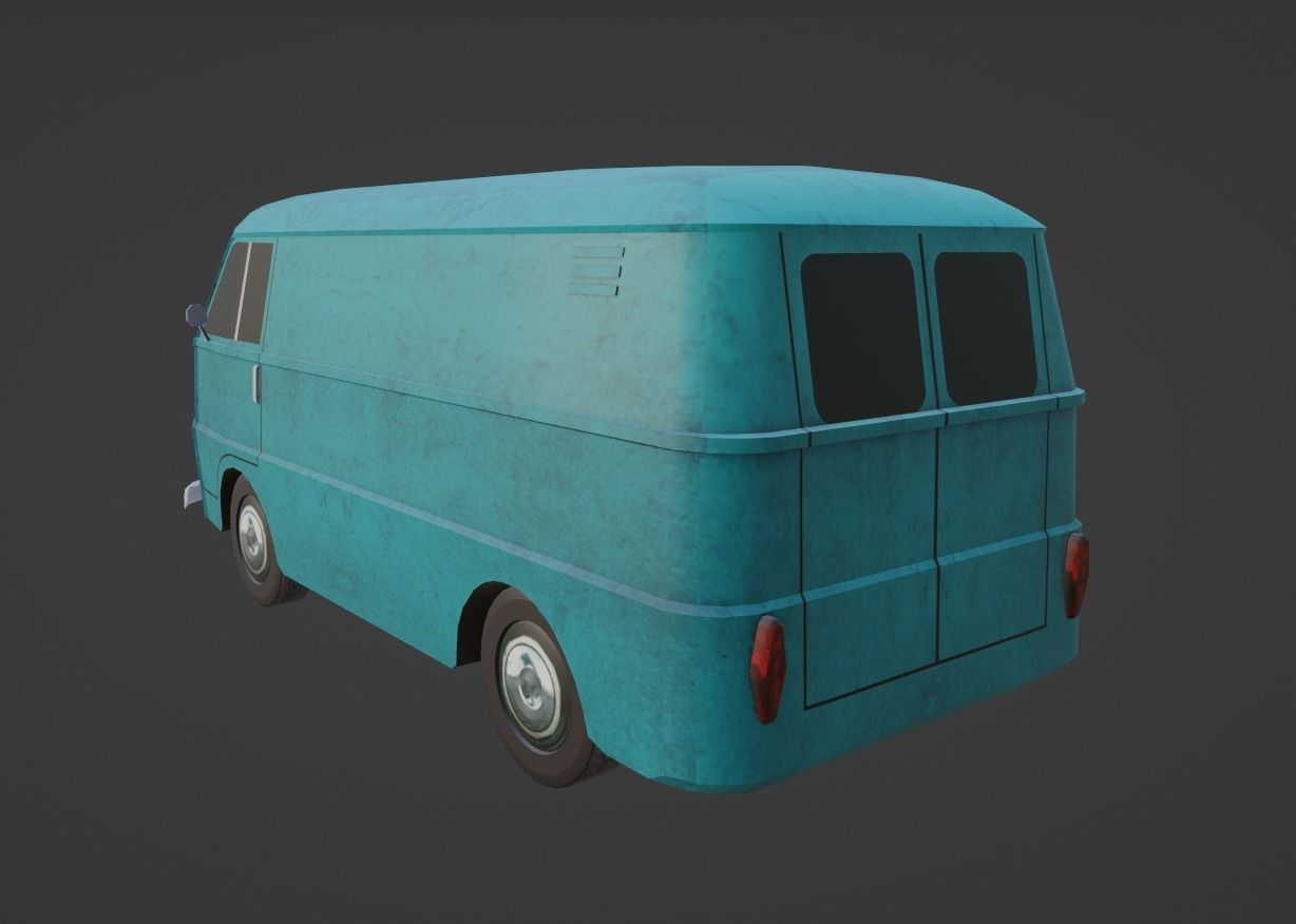 Fiat 1100 T Low-poly 3D model_5