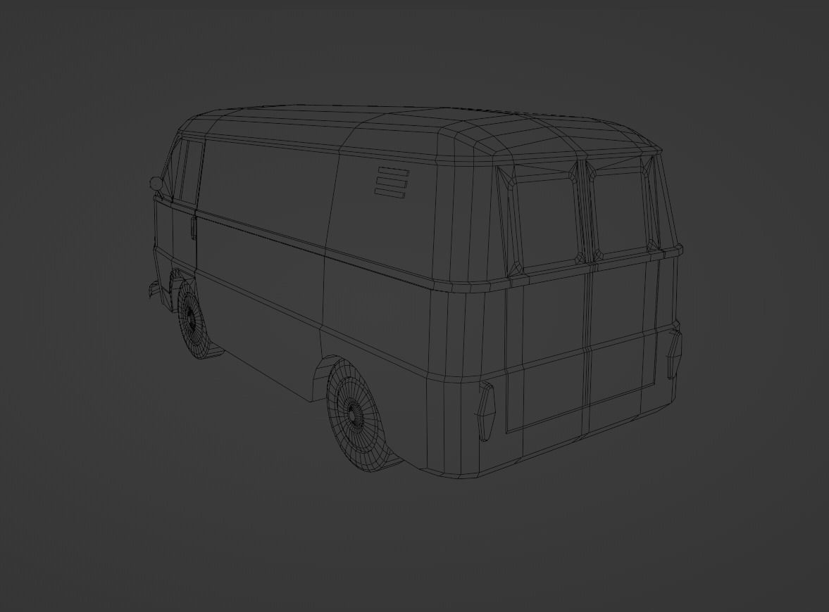 Fiat 1100 T Low-poly 3D model_13
