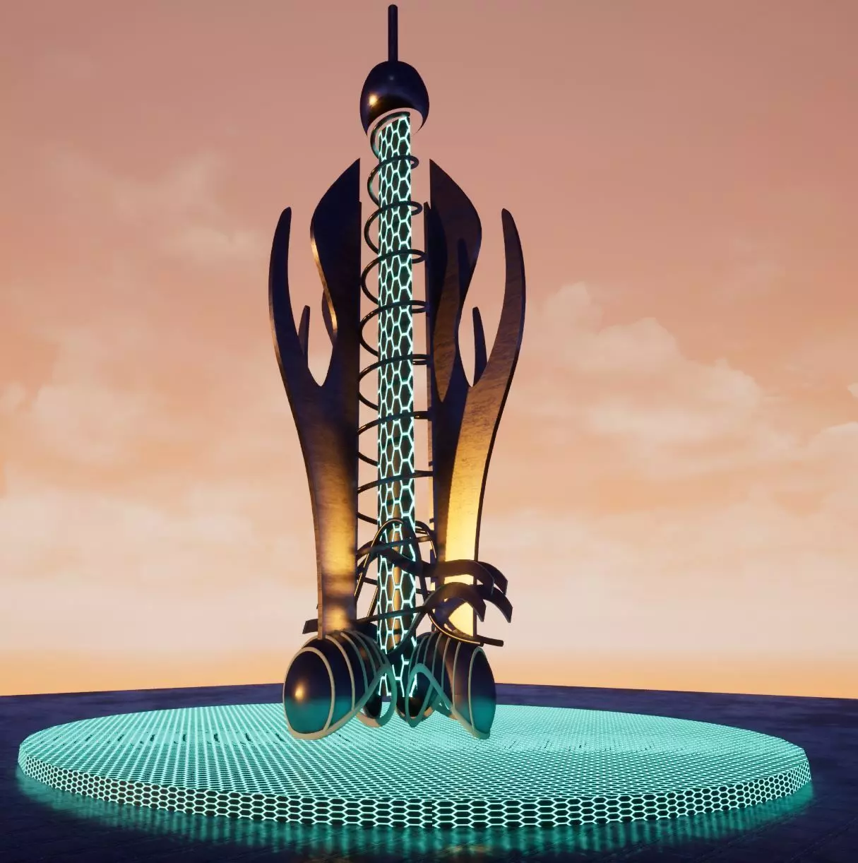 scifi game asset 3D model