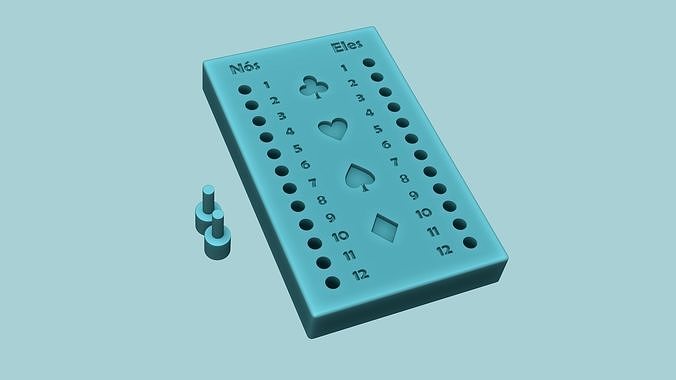 Card Game Scorer - Deck Pins Truco 3D print model