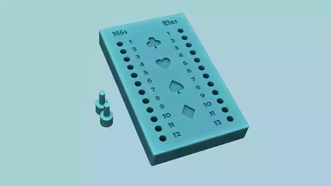 Card Game Scorer - Deck Pins Truco 3D print model