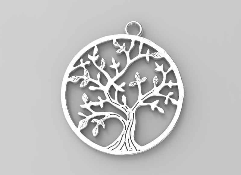 pendants  tree of life Free 3D print model_2