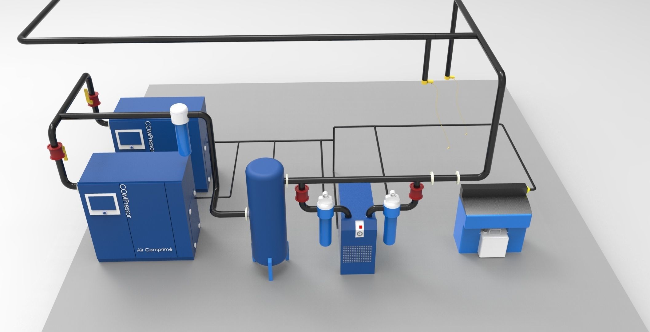 compressor room  3D model_6