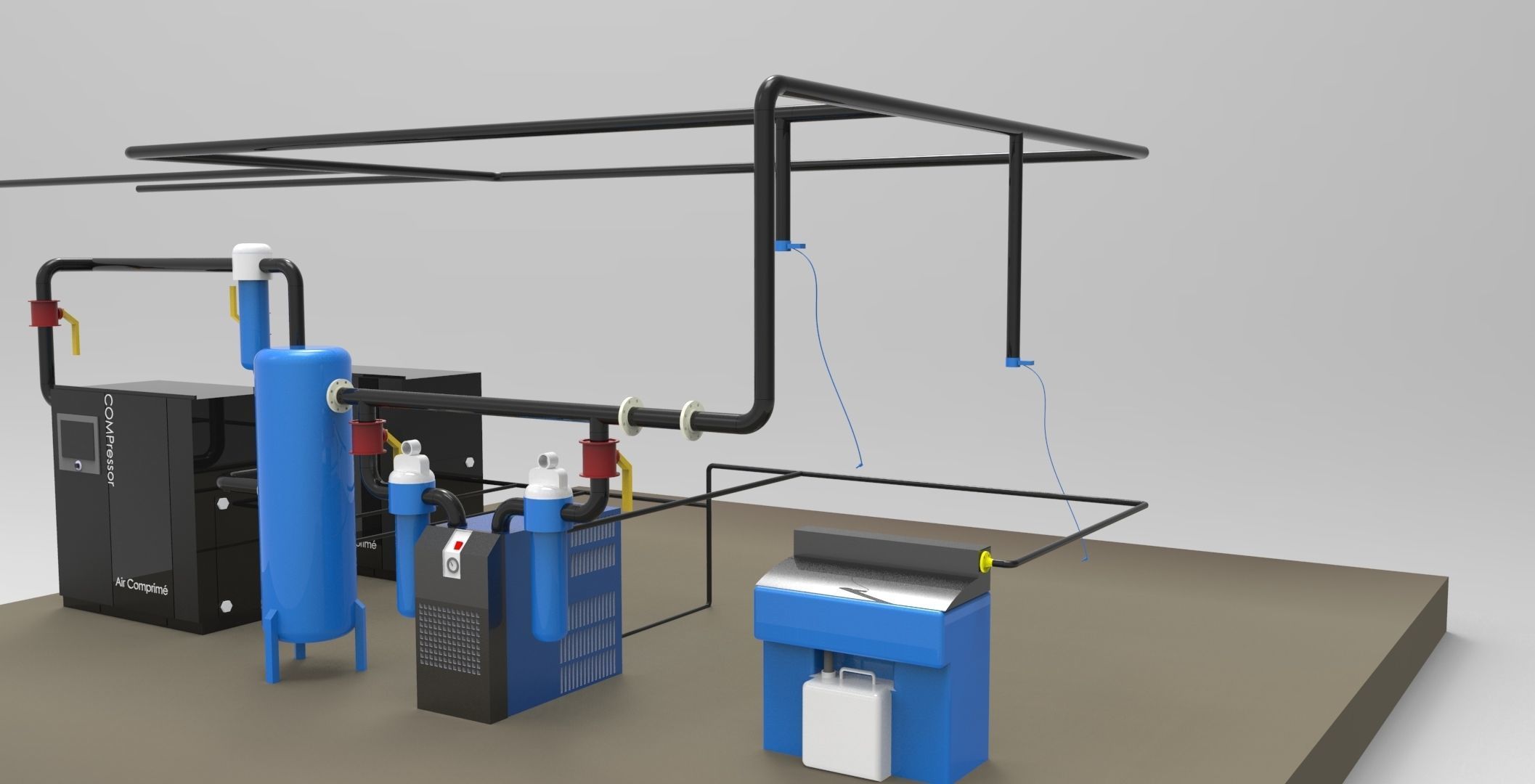 compressor room  3D model_4