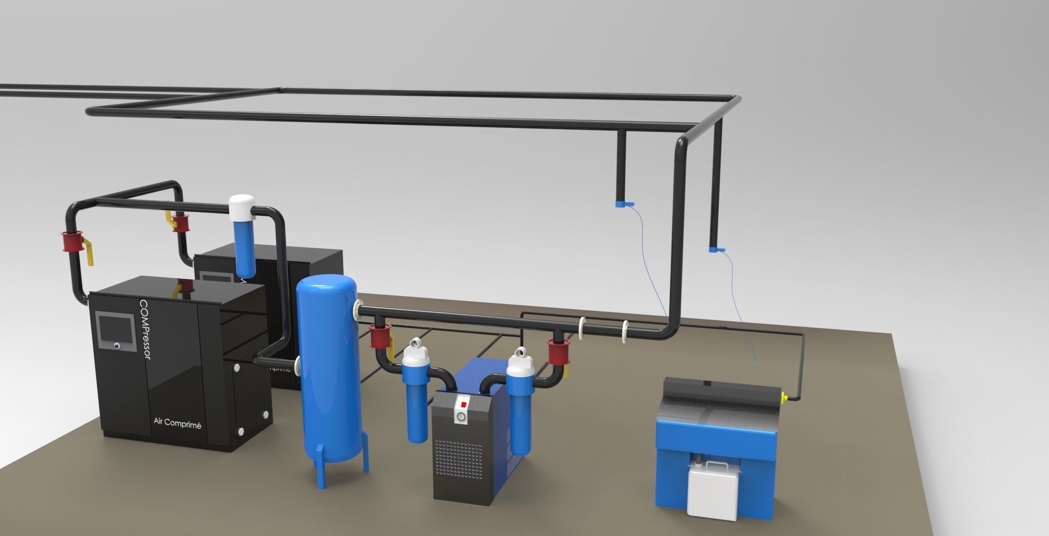 compressor room  3D model_3