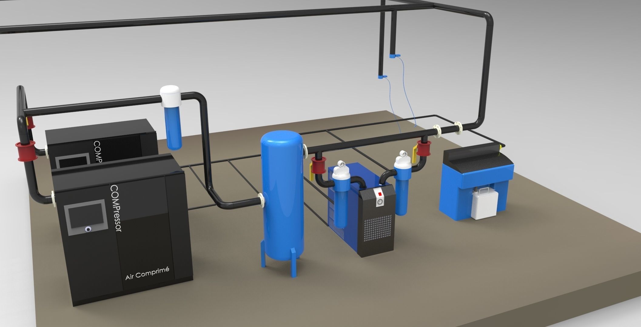 compressor room  3D model_1