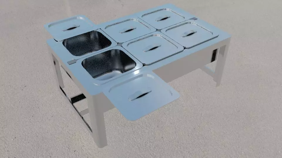 buffet container Low-poly 3D model