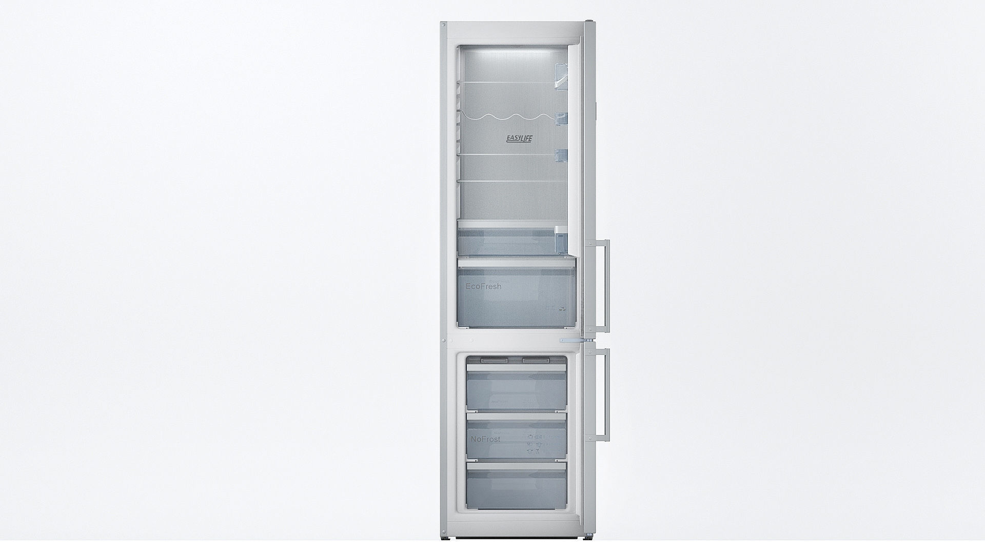 Low poly combi fridge Low-poly 3D model_5