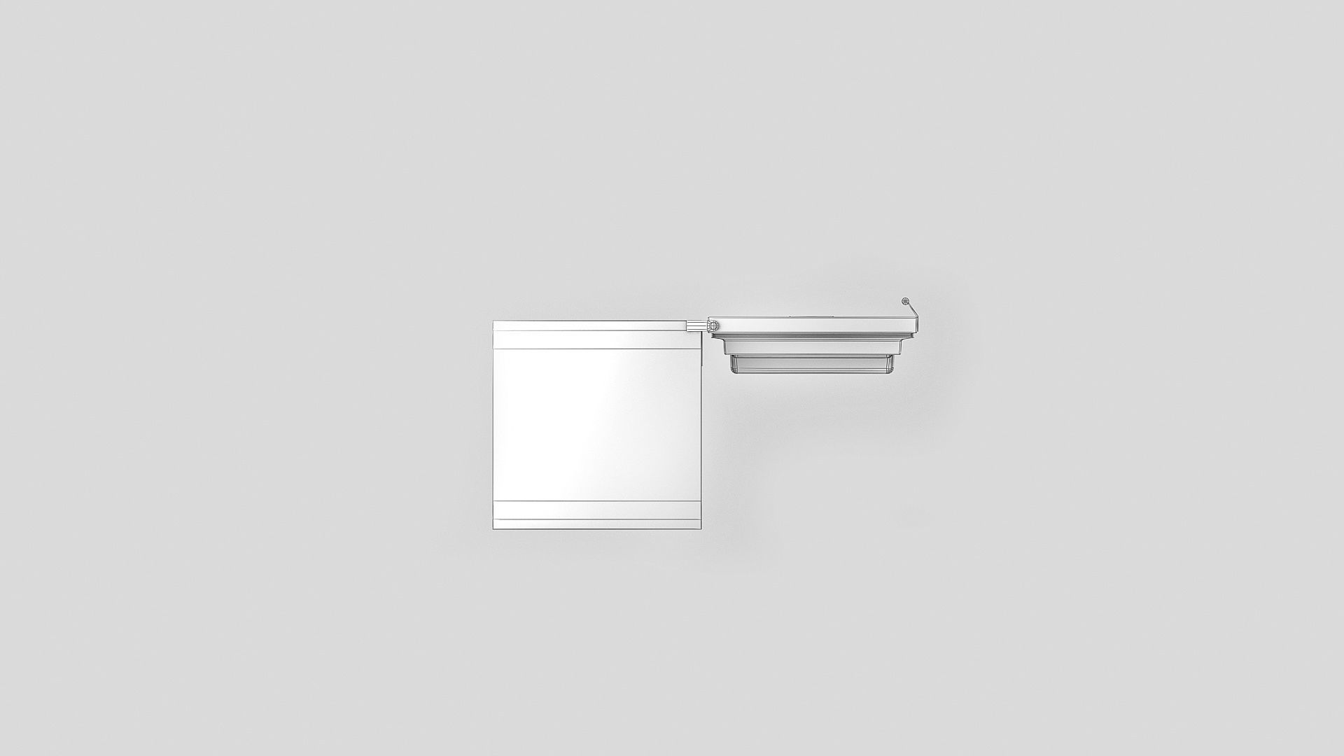 Low poly combi fridge Low-poly 3D model_14