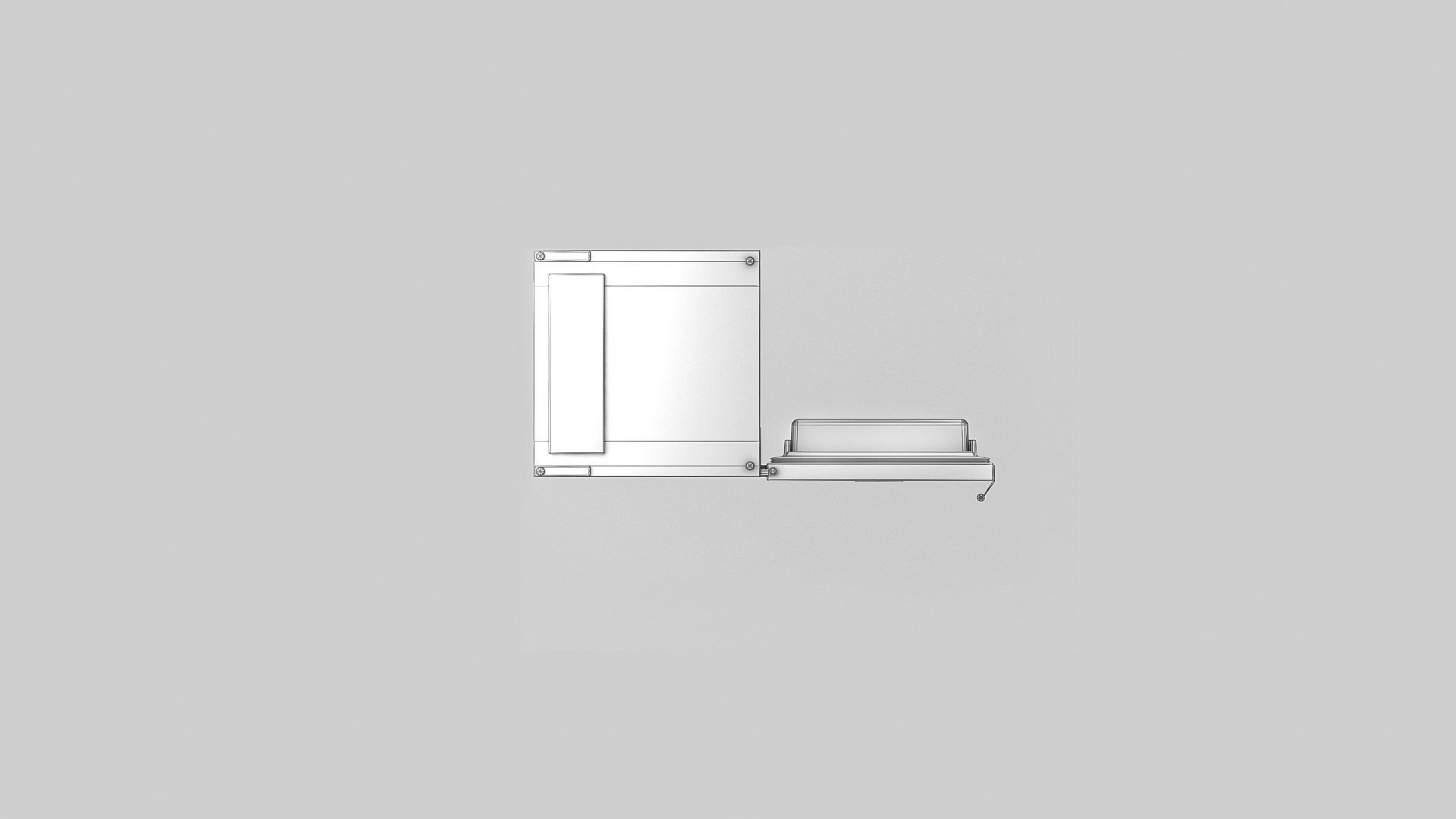 Low poly combi fridge Low-poly 3D model_16