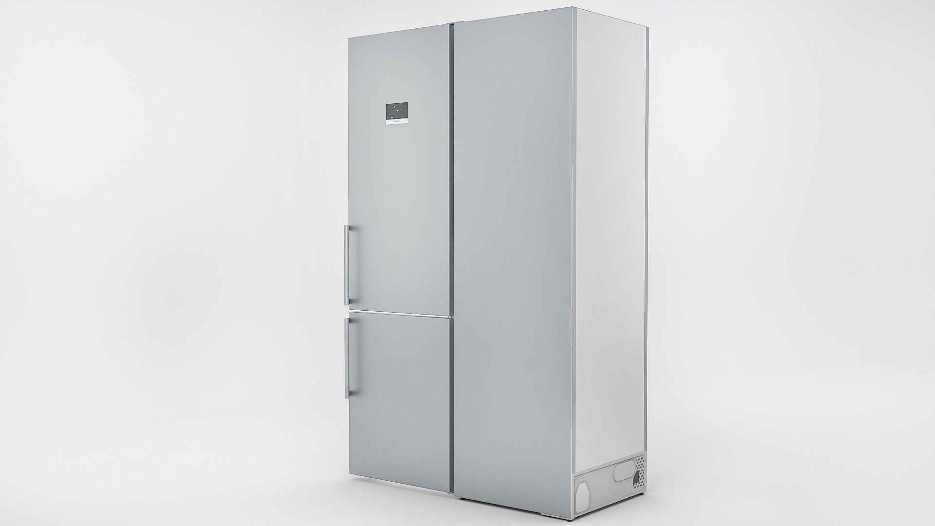 Low poly combi fridge Low-poly 3D model_3