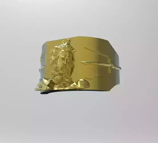 Poseidon ring 3D print model