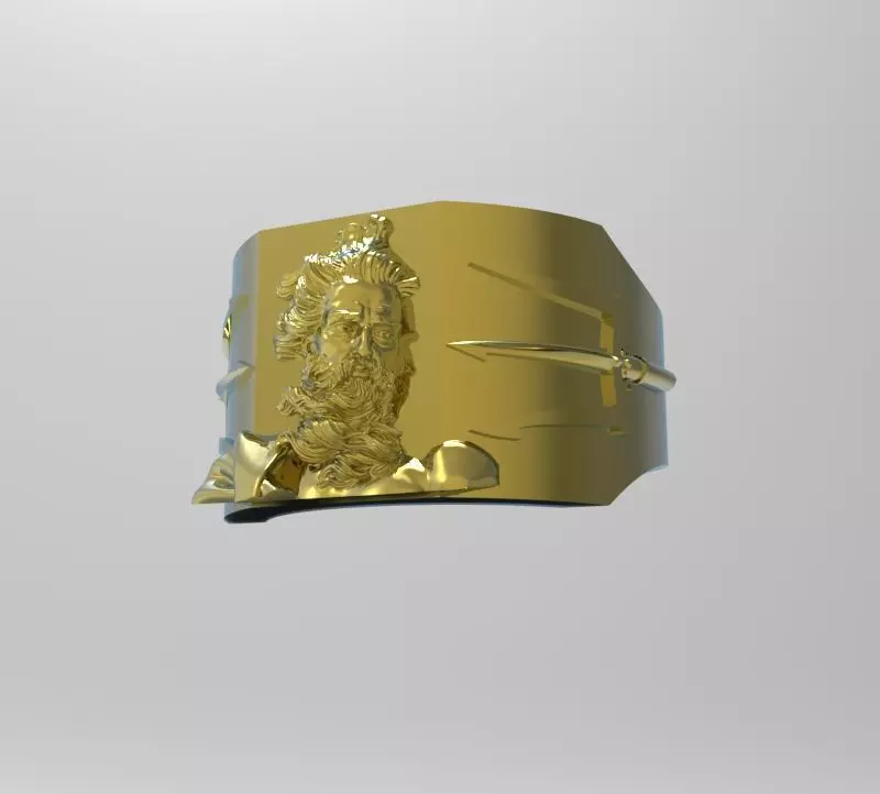 Poseidon ring 3D print model