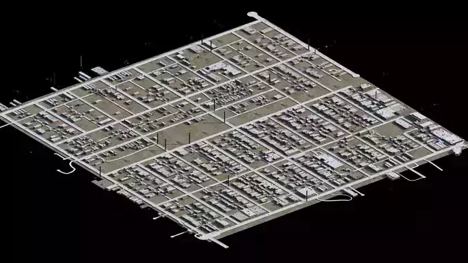  City Cityscape Middle Eastern Desert Arabian Building 02 Low-poly 3D model