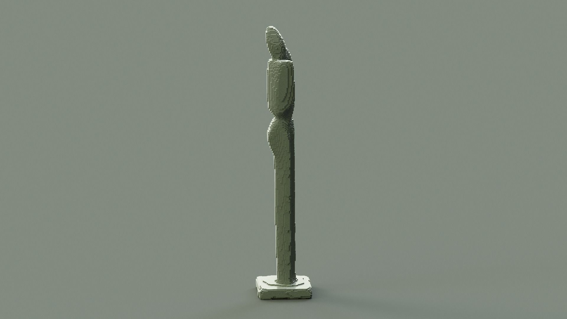 Love Couple Sculpture Low-poly 3D model_15