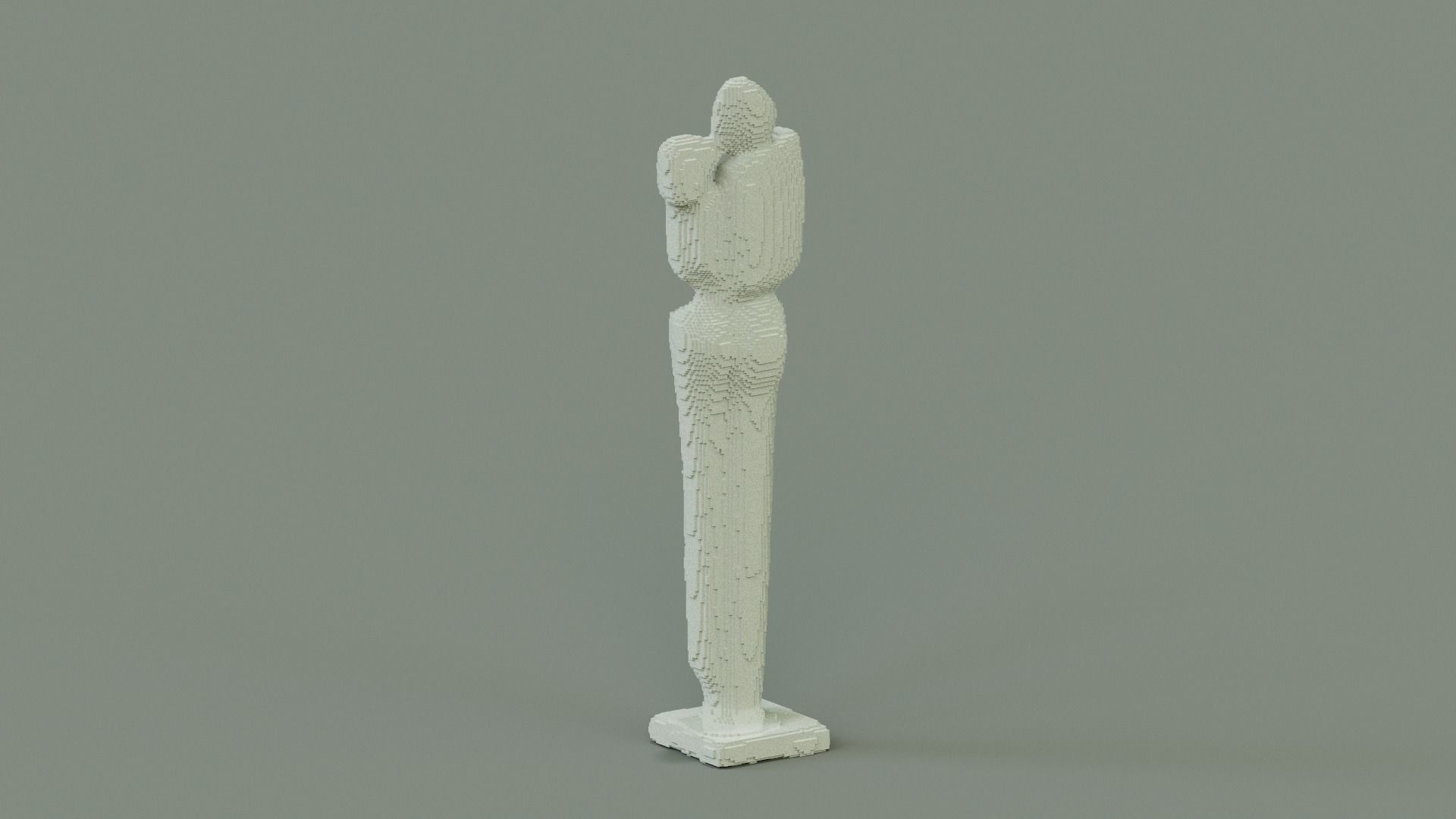 Love Couple Sculpture Low-poly 3D model_11