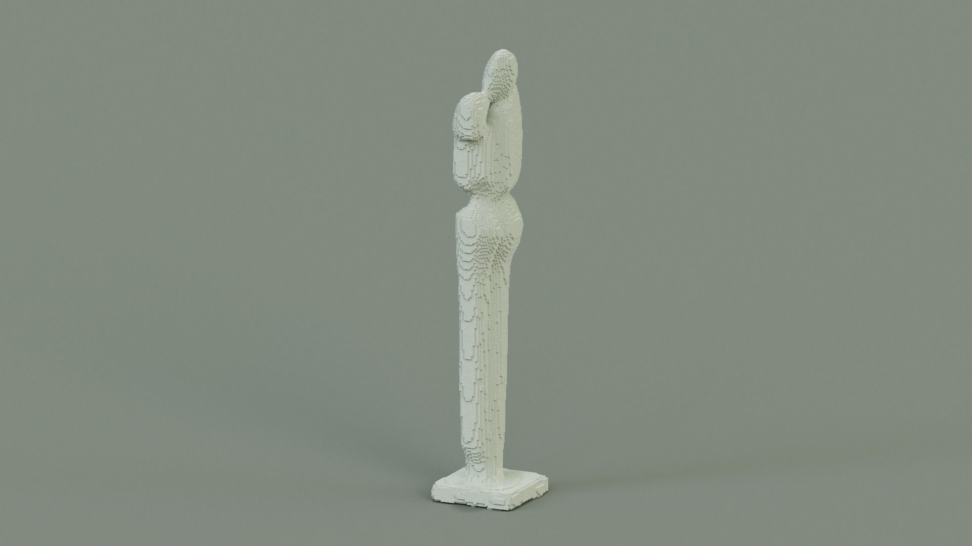 Love Couple Sculpture Low-poly 3D model_10