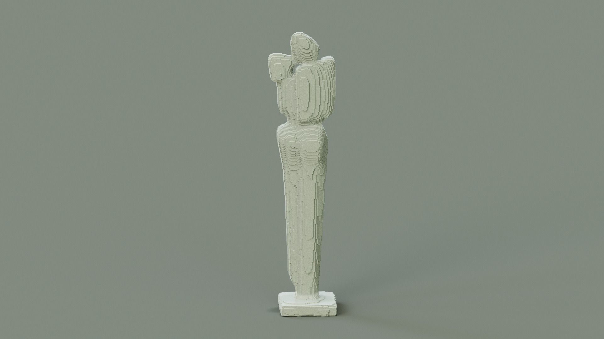 Love Couple Sculpture Low-poly 3D model_12