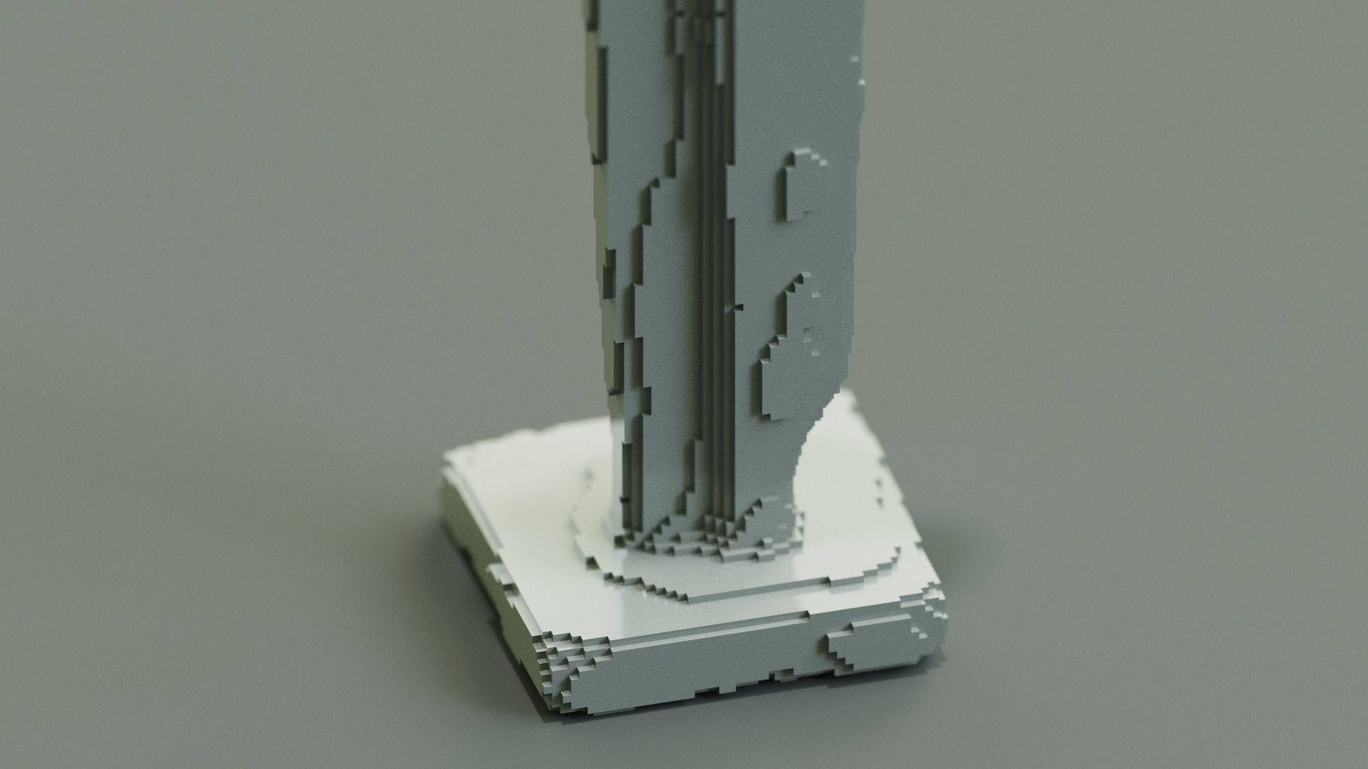 Love Couple Sculpture Low-poly 3D model_3