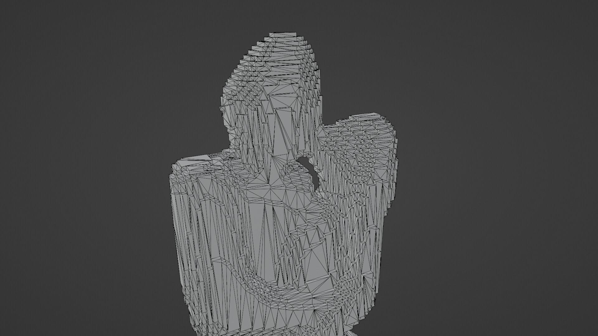 Love Couple Sculpture Low-poly 3D model_17