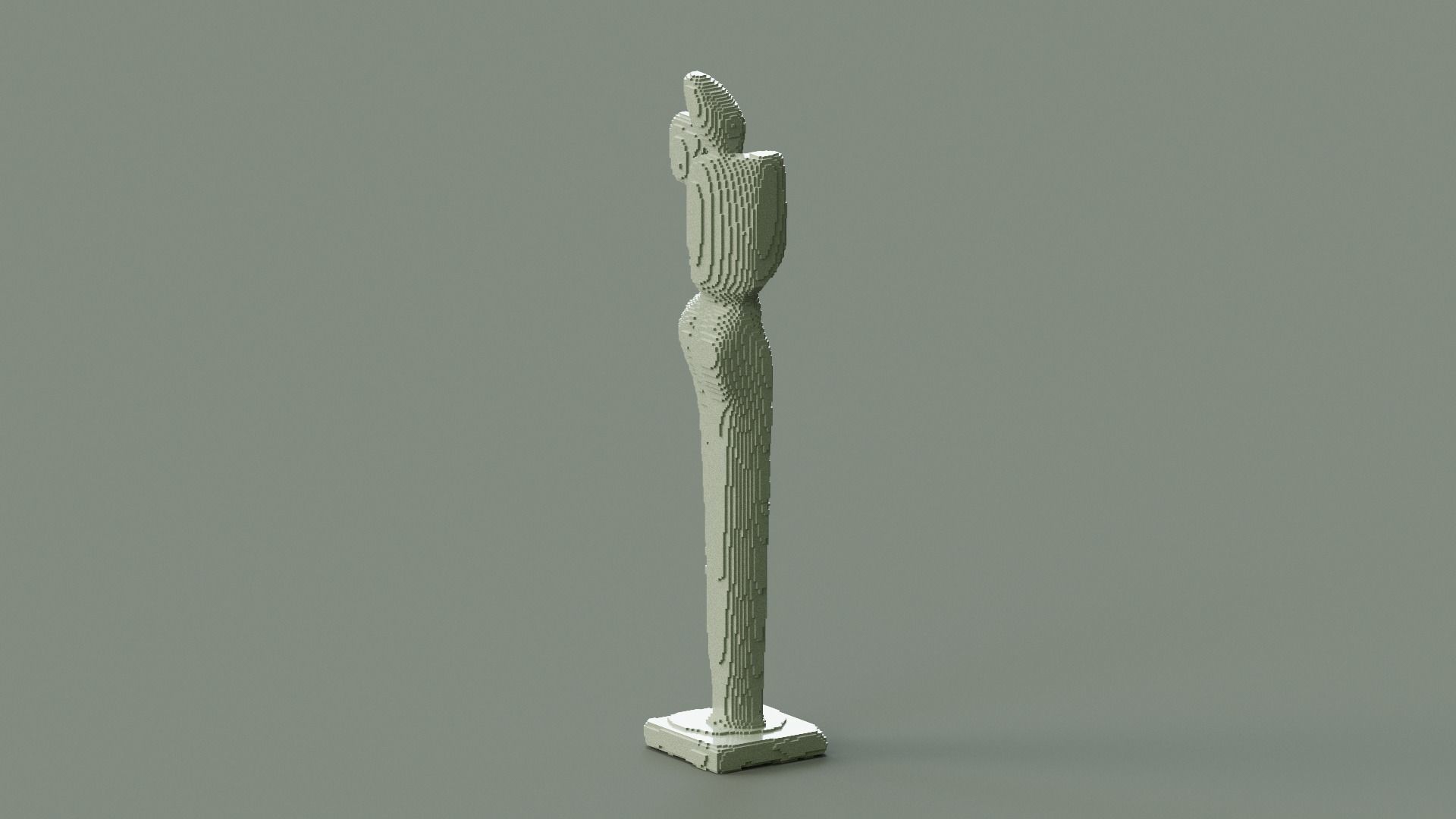 Love Couple Sculpture Low-poly 3D model_14