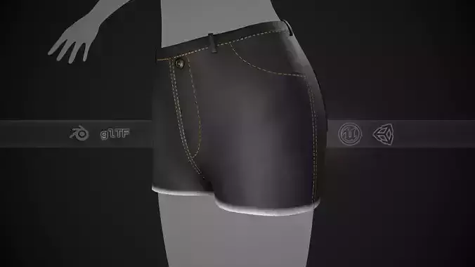 Female Black Jeans Shorts