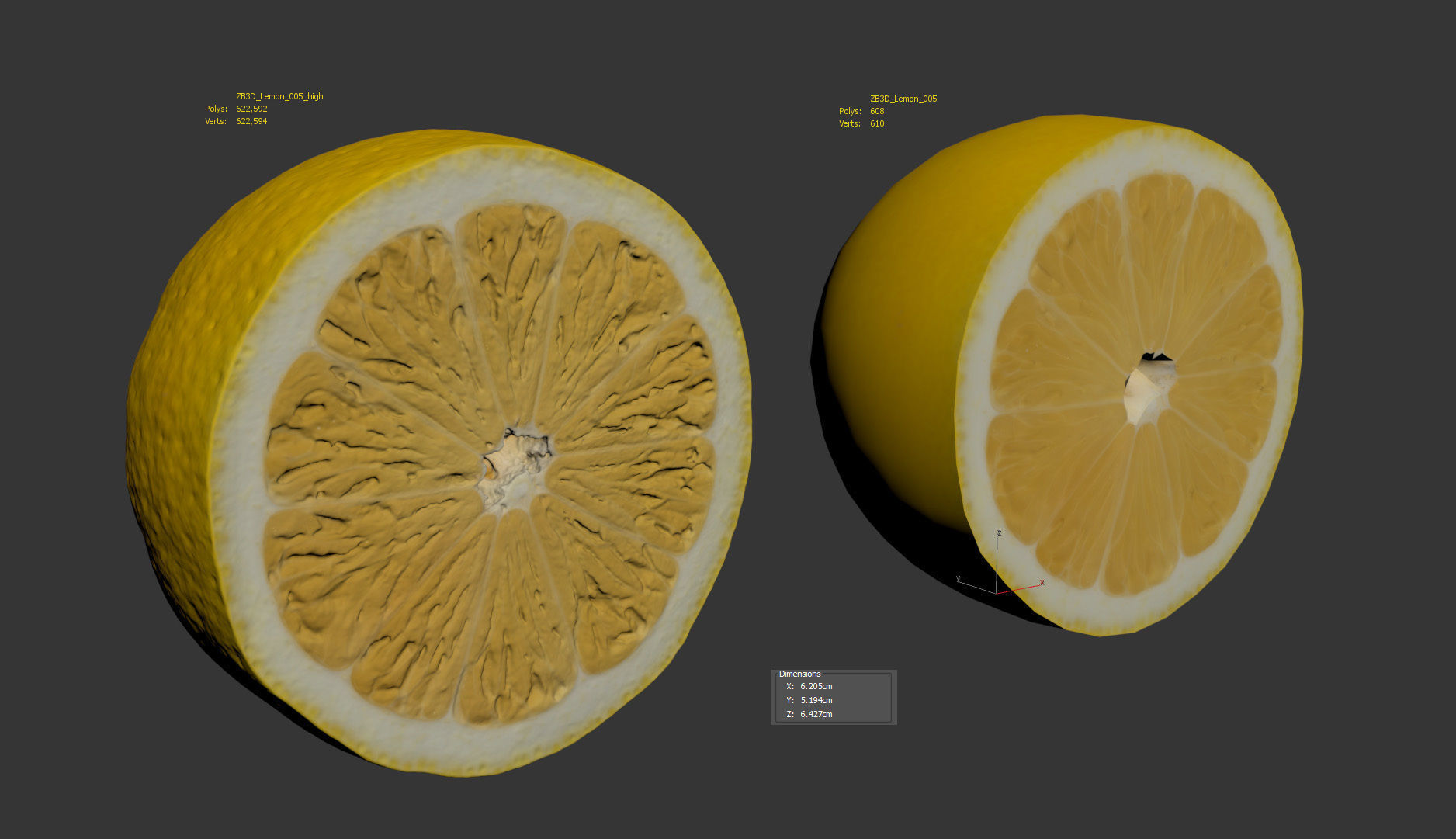 Lemon 3D model_5