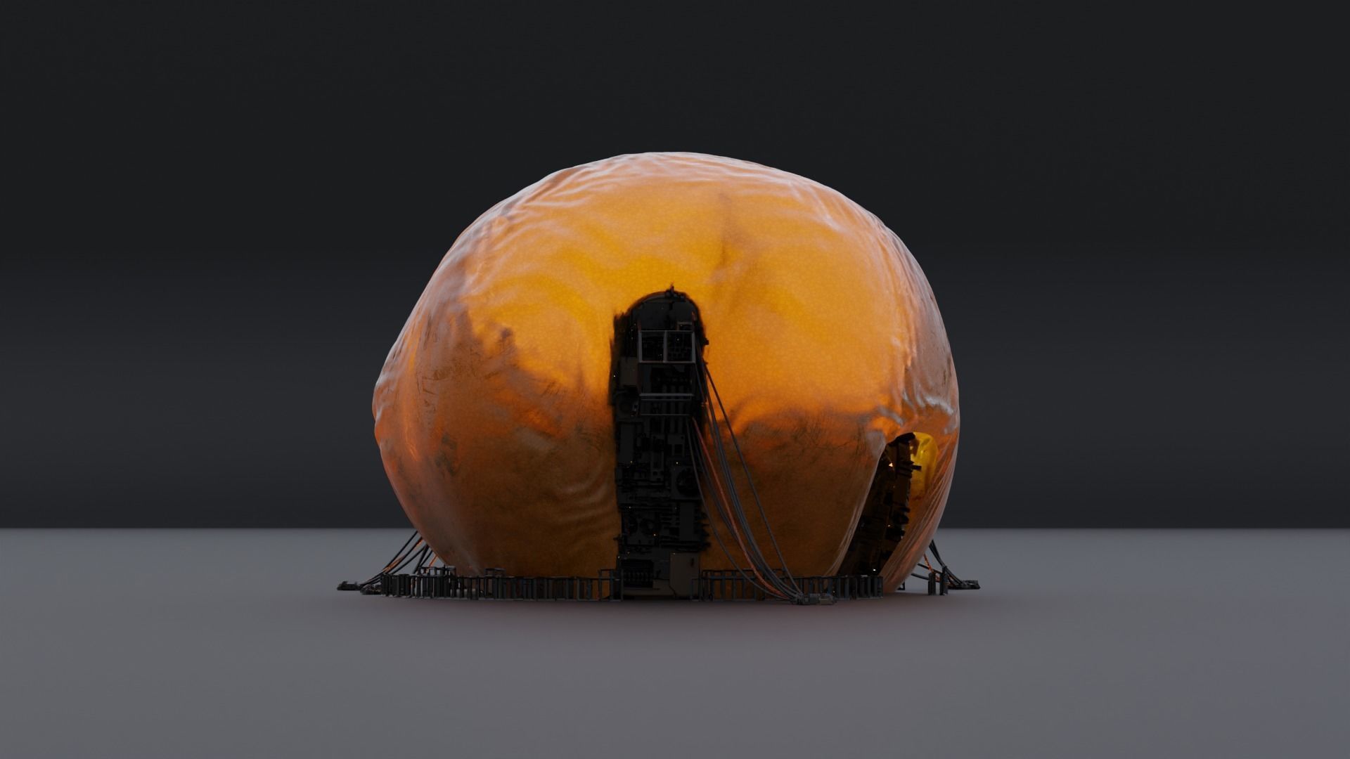 Organic Alien Building Structures Collection 3D model_8