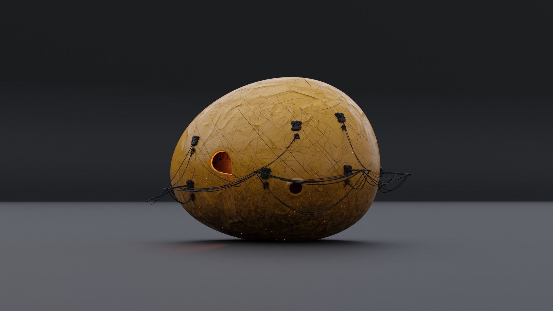 Organic Alien Building Structures Collection 3D model_17