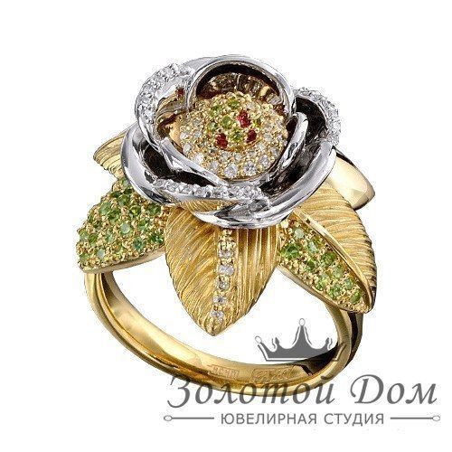 set  ring earrings cufflinks rose with stones 3D Model Collection_36