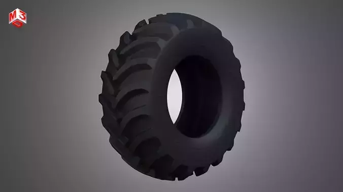 Tractor Tire 001 - One Piece 3D model