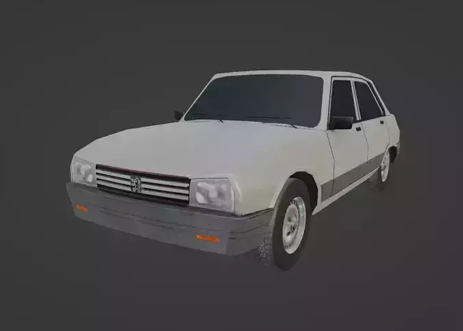 Peugeot 504 SRX Low-poly 3D model