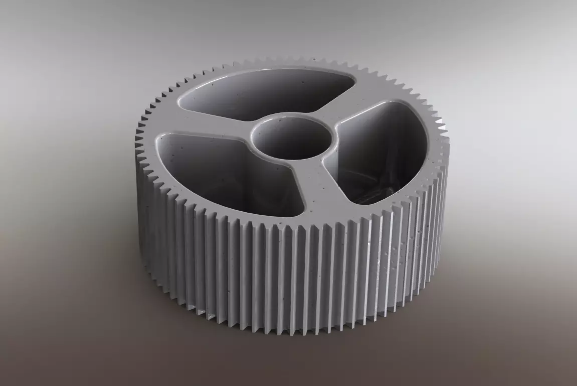 Gear Succulent Vase 3D print model_0