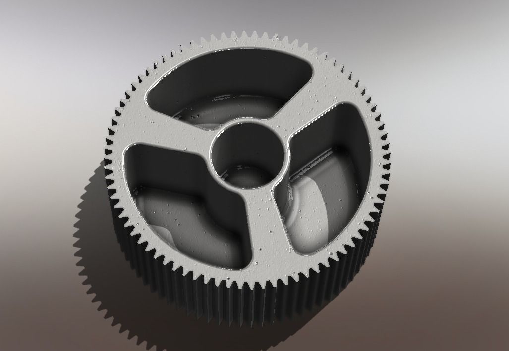 Gear Succulent Vase 3D print model_1