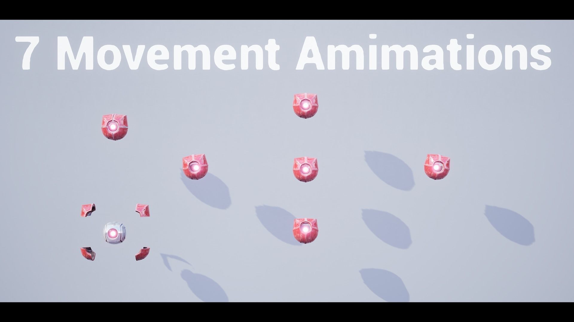 Drone Pack 3 - Full Metal Mega Series Low-poly 3D model_3