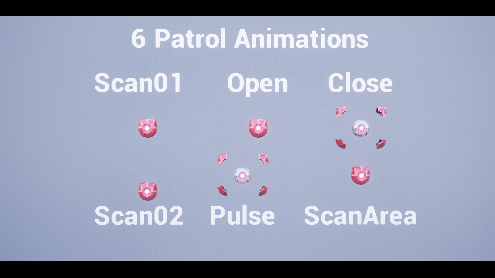 Drone Pack 3 - Full Metal Mega Series Low-poly 3D model_2