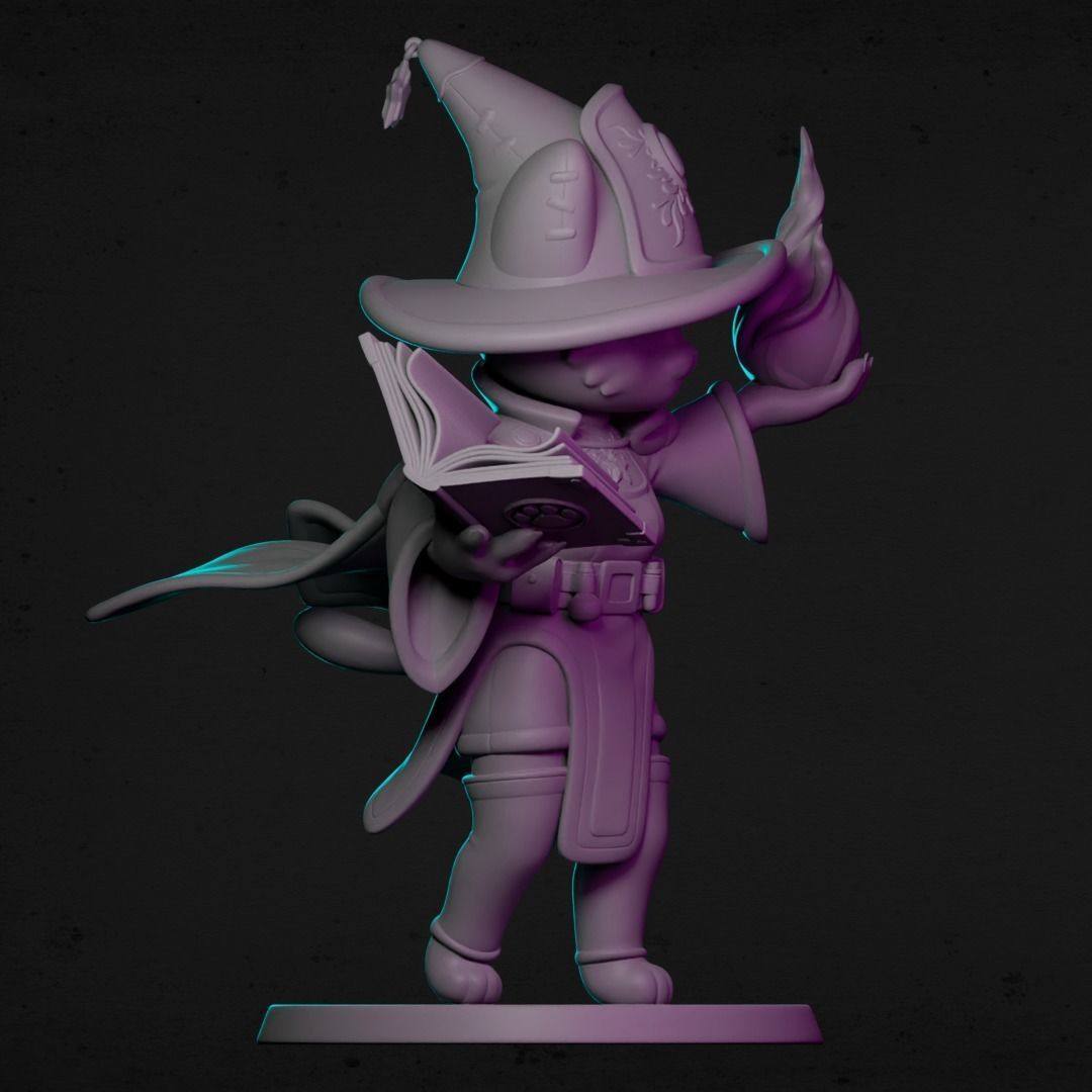 AGNES THE WIZARD FOR 3D PRINT 3D print model_3